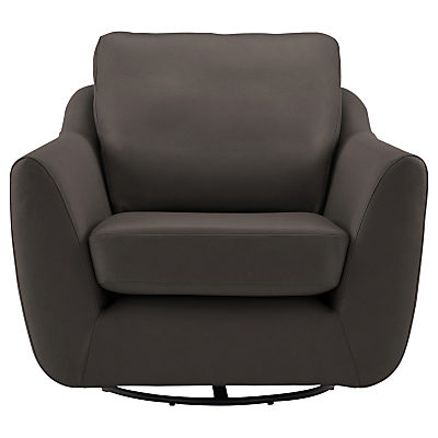 G Plan Vintage The Sixty Seven Leather Swivel Chair Capri Leather Black